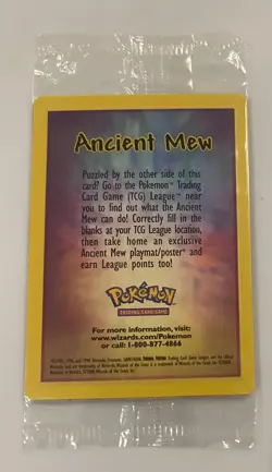 Ancient Mew SEALED Pokemon Unopened 2000 Movie Promo Holo Card - RARE Near Mint - Image 2
