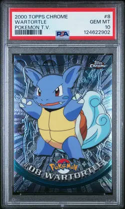 2000 TOPPS CHROME POKEMON T.V. #8 WARTORTLE PSA 10 - Image 1