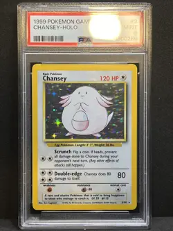 1999 POKEMON GAME #3 CHANSEY-HOLO PSA 9 - Image 3