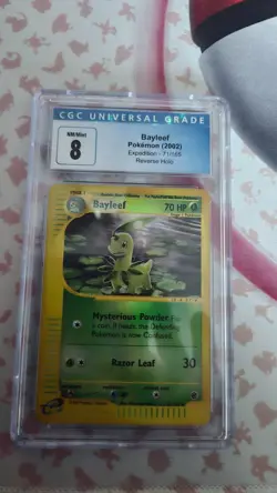 Pokemon 2002 Chikorita, Bayleef, Megamium Expedition Reverse Foil CGC Graded Set - Image 3
