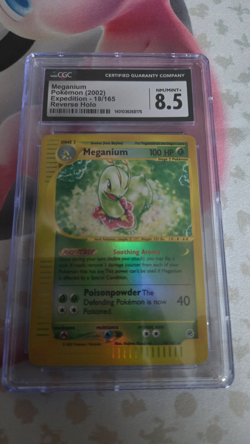 Pokemon 2002 Chikorita, Bayleef, Megamium Expedition Reverse Foil CGC Graded Set - Image 4