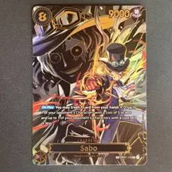 SABO One Piece OP07-118 Carrying On His Will Foil SP SEC Secret Rare NM - Image 1
