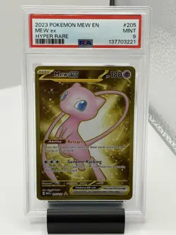 2023 Pokemon Mew ex Hyper Rare SV 151 205/165 PSA 9 MINT - Image 1