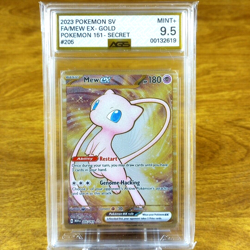 Pokemon SV 151 Mew EX 205/165 AGS Mint+ 9.5 Metal Holo Hyper Secret Rare 2023 - Image 1