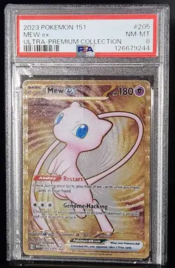 2023 POKEMON MEW EX SV: SCARLET & VIOLET 151 (MEW) #205/165 HYPER RARE PSA 8 - Image 1