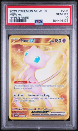 PSA 10 GEM MINT 2023 POKEMON SV 151 MEW EN MEW EX #205/165 HYPER RARE - Image 2