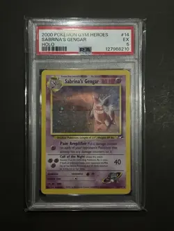 Pokemon 2000 Gym Heroes Sabrina’s Gengar Rare PSA 5 POP 139🔥 - Image 1