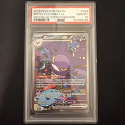 2025 POKEMON DRI EN-DESTINED RIVALS #234 TEAM ROCKET'S CROBAT EX PSA 10 - Image 1