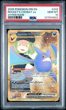 TEAM ROCKET'S CROBAT EX - 2025 DESTINED RIVALS 242 - PSA 10 💎 - Image 1