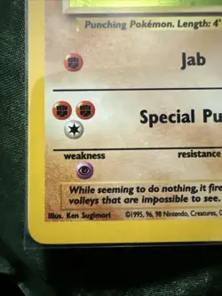Pokemon TCG Hitmonchan Base Set, Holo Unlimited Rare Card 8/130 - Image 5
