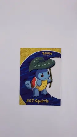 Pokemon Topps 2000 TCG Squirtle #07 Blue Lable PC4 Clear Card. - Image 1