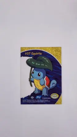 Pokemon Topps 2000 TCG Squirtle #07 Blue Lable PC4 Clear Card. - Image 2