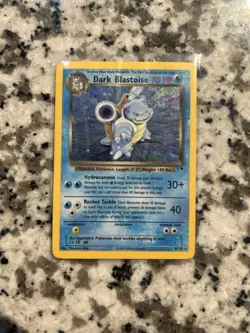 Pokemon TCG Dark Blastoise Holo Rare Card 4/110 Vintage WOTC - Image 1