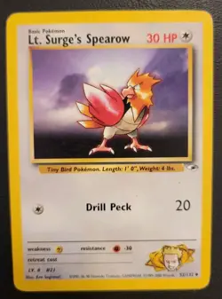 LT. SURGE’S SPEAROW 52/132 - Gym Heroes - VINTAGE WOTC Pokemon Card - - Image 1