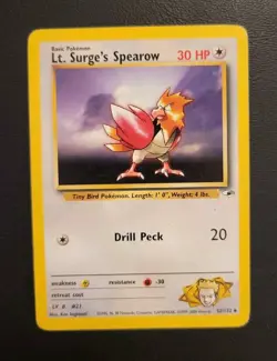 LT. SURGE’S SPEAROW 52/132 - Gym Heroes - VINTAGE WOTC Pokemon Card - - Image 3