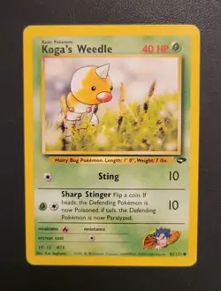 KOGA'S WEEDLE - 82/132 - Gym Challenge - Pokemon Card - - Image 2