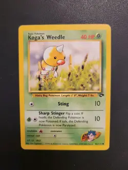 KOGA'S WEEDLE - 82/132 - Gym Challenge - Pokemon Card - - Image 3
