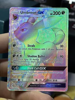 #4 Umbreon GX 154/149 Sun & Moon Base Set 2017 Secret Rainbow Rare Pokemon Card - Image 3