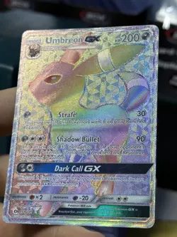#4 Umbreon GX 154/149 Sun & Moon Base Set 2017 Secret Rainbow Rare Pokemon Card - Image 5