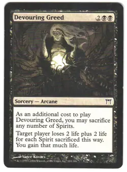 Magic_the_gathering Champions of Kamigawa Devouring Greed #110 MTG,LP Common - Image 1