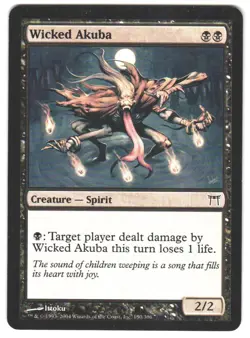 Magic_the_gathering Champions of Kamigawa Wicked Akuba #150 MTG,LP Common - Image 1