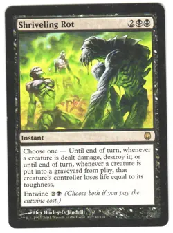 Magic_the_gathering Darksteel Shriveling Rot #54 MTG,LP Rare - Image 1