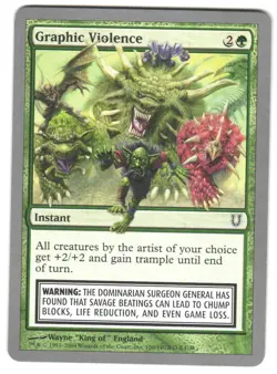 Magic_the_gathering Unhinged Graphic Violence #100 2004,MTG,LP Common - Image 1