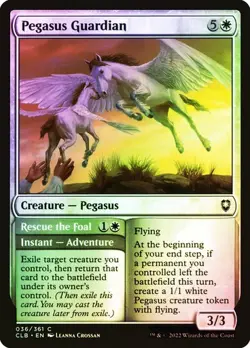 NM Foil Pegasus Guardian, MTG, Baldur's Gate, Magic the Gathering, 36 - Image 1