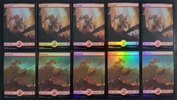 (10) NM FOIL Full-Art Land MOUNTAIN (5x #284 & 5x #285) Brothers' War BRO - Image 1