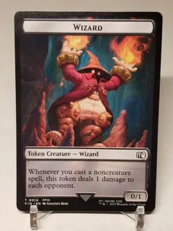 MTG Final Fantasy Wizard/Bird Token - Image 1