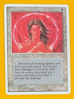 MTG CIRCLE OF PROTECTION: RED Summer Magic (Edgar) (OldManMTG 013-330) - Image 1