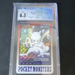 Bandai Mewtwo Carddass Part 4 1997 Prism Holo CGC 6.5 Pokemon Card #150 - Image 1