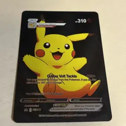 Pikachu EX Mega Archiord Black Foil Custom Card Pokemon - Image 1