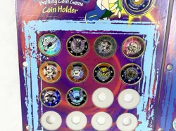 Lot of 28 Hasbro 1999 Pokemon Battling Coin Game Coins w/ 2 Holders Vintage Rare - Image 3