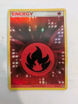 Fire Energy 104/108 EX Power Keepers Holographic Pokemon Card MP - Image 1