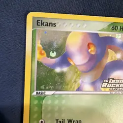 Ekans 55/109 EX Team Rocket Returns Stamped Reverse Holo Pokemon TCG Card LP - Image 2