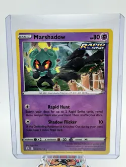 Pokemon TCG Marshadow Evolving Skies 080/203 Cosmos Holo Holo Rare - Image 1