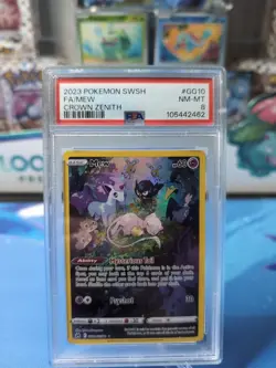 2023 Pokemon SWSH CROWN ZENITH FA/ MEW GG10 - PSA 8 - Image 1