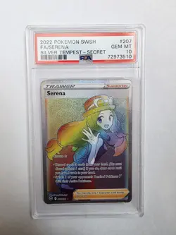 Serena Secret 🌈Rare 207/195 Pokemon TCG Sword & Shield Silver Tempest PSA 10 - Image 1