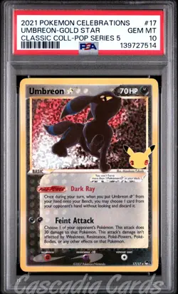 PSA 10 Umbreon Gold Star 17/17 Celebrations Classic Collection Pokemon - Image 1
