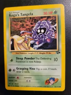 Koga's Tangela 81/132 Gym Challenge Common Pokemon Non Holo Vintage 2000 WOTC - Image 1