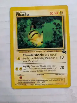 2000 Pikachu #27 - Black Star Promo Non-Holo Rare - Pokemon TCG - MP - Image 1
