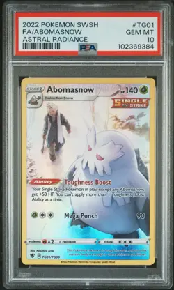 PSA 10 2022 Pokemon SWSH FA/ Abomasnow Astral Radiance #TG01 - Image 1
