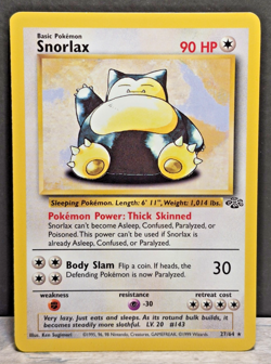 Snorlax 27/64 Jungle 1999 Rare NM Pokemon TCG Vintage WOTC - Image 1