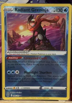 Pokemon - Radiant Greninja 046/189 - Astral Radiance Holo Rare - LP - Image 1
