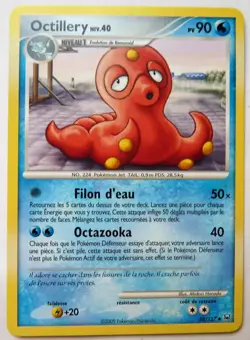 Carte Pokemon Octillery 58/127 - 2009 TBE FRANCE Platine de Base - Image 1