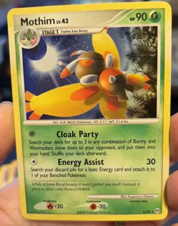 Pokemon TCG Mothim 6/99 Platinum Arceus Holo Rare LP - Image 1