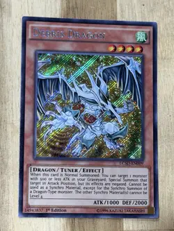 Yugioh Yu-Gi-Oh TCG Card Debris Dragon LC5D-EN009 1st Ed Secret Rare Foil NM - Image 1