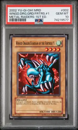 2002 1ST ED #002 WINGED DRAGON, GUARDIAN OF THE FORTRESS #1 PSA 10 - Image 1