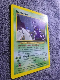 Pokemon Heracross 6/111 Neo Genesis Holo Rare Card with Swirl WOTC VINTAGE - Image 2